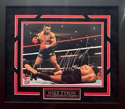 Mike Tyson Autographed Hand Signed Custom Framed 11x14 Photo - Beckett COA