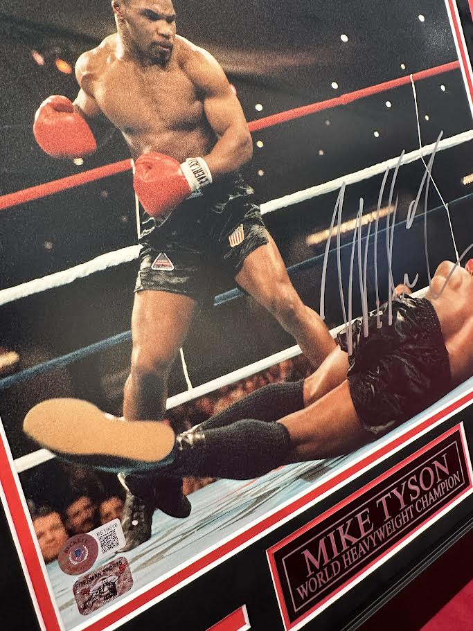 Mike Tyson Autographed Hand Signed Custom Framed 11x14 Photo - Beckett COA