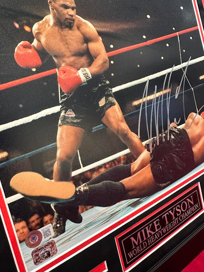 Mike Tyson Autographed Hand Signed Custom Framed 11x14 Photo - Beckett COA