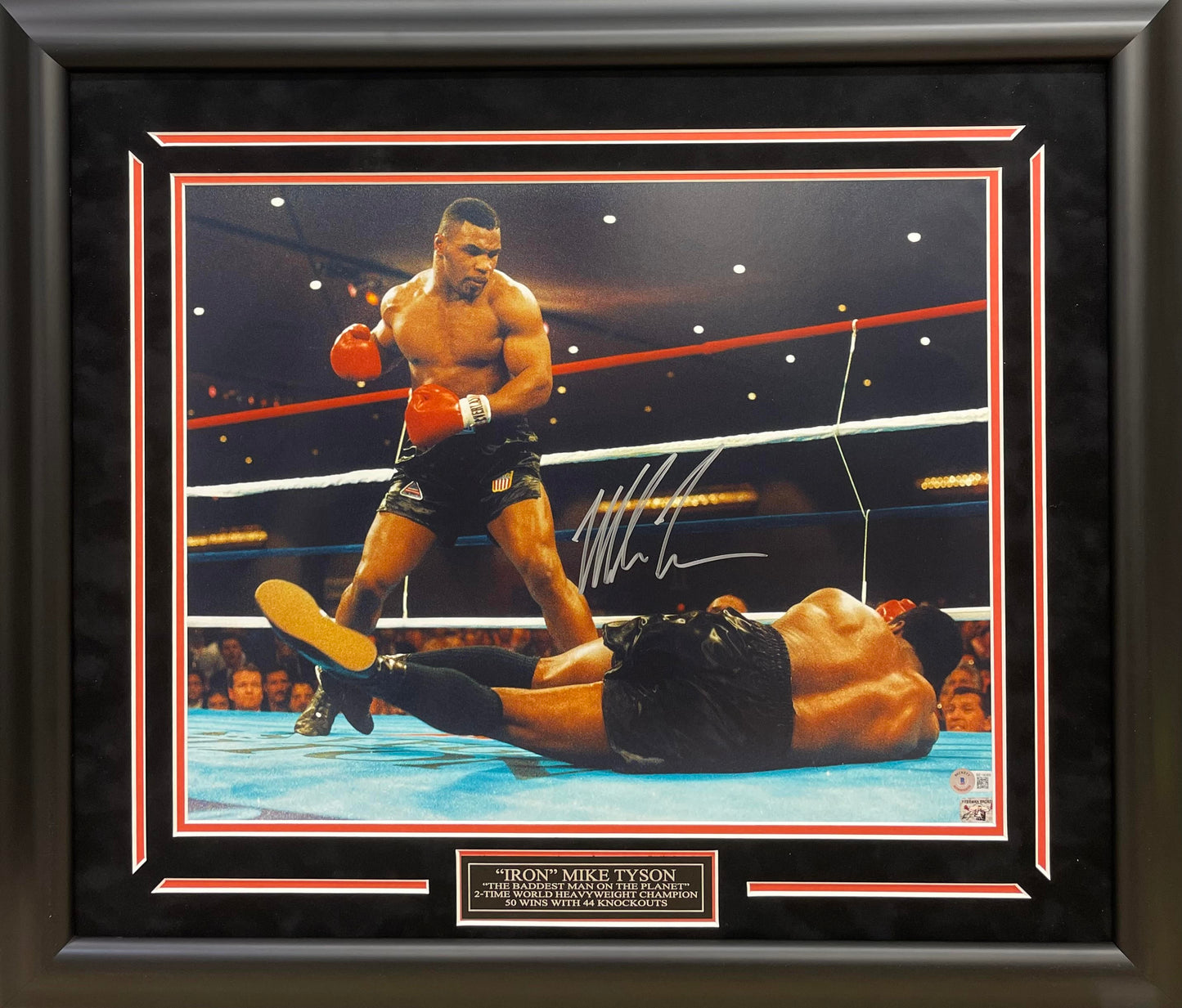 Mike Tyson Autographed Hand Signed Custom Framed 16x20 Photo - Beckett COA