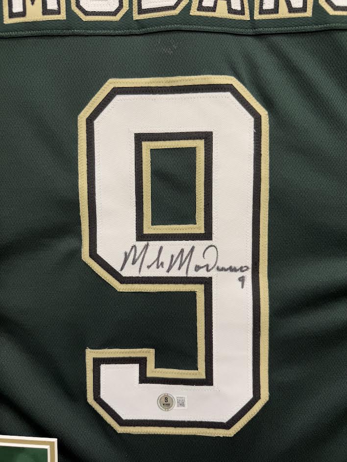 Mike Modano Autographed Hand Signed Custom Framed Dallas Stars Jersey - Beckett COA