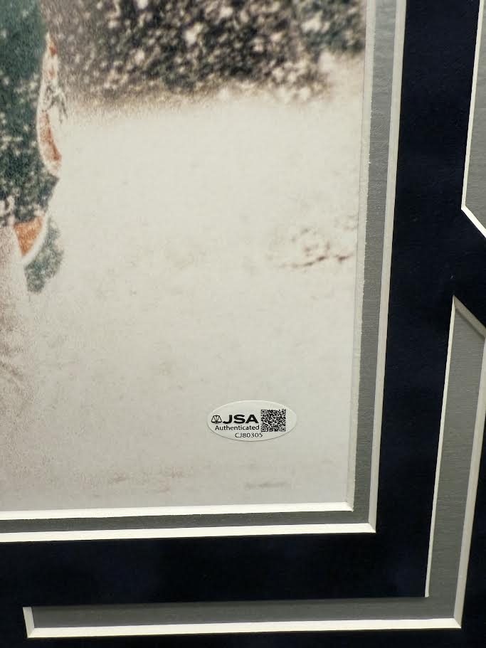 Daryl "Moose" Johnston Autographed Hand Signed Custom Framed 16x20 Dallas Cowboys Photo - JSA COA