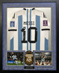 Lionel Messi Autographed Hand Signed Custom Framed Argentina Jersey - Beckett COA