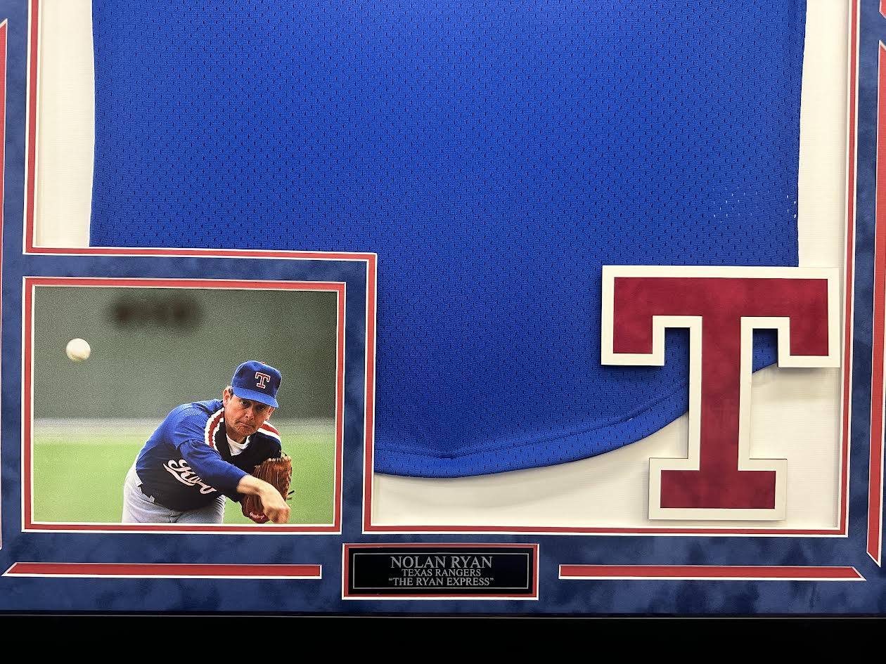 Nolan Ryan Autographed Hand Signed Custom Framed Texas Rangers Jersey - Nolan Hologram