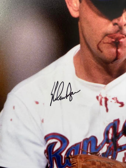 Nolan Ryan Autographed Hand Signed Custom Framed 16x20 Texas Rangers Photo - Fanatics COA