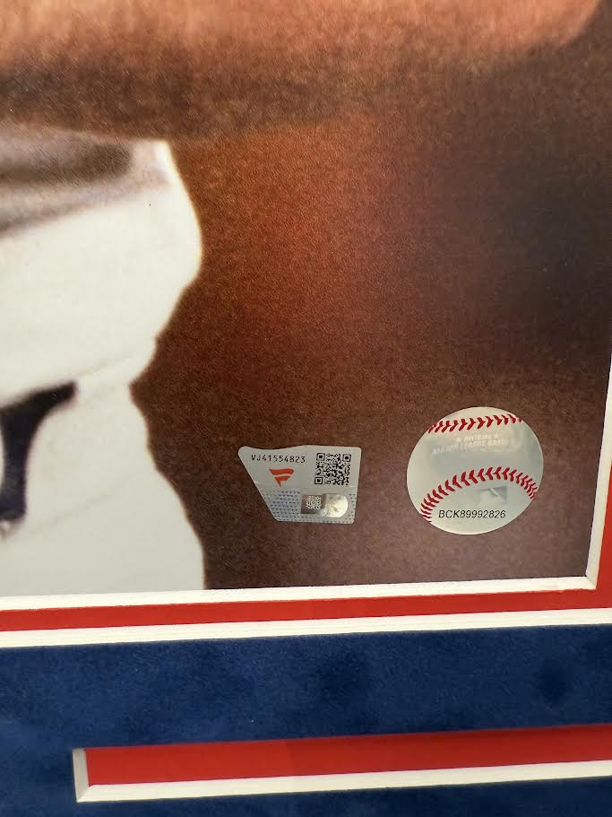 Nolan Ryan Autographed Hand Signed Custom Framed 16x20 Texas Rangers Photo - Fanatics COA