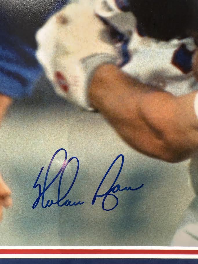 Nolan Ryan Autographed Hand Signed Custom Framed 16x20 Texas Rangers Photo - Nolan Holo