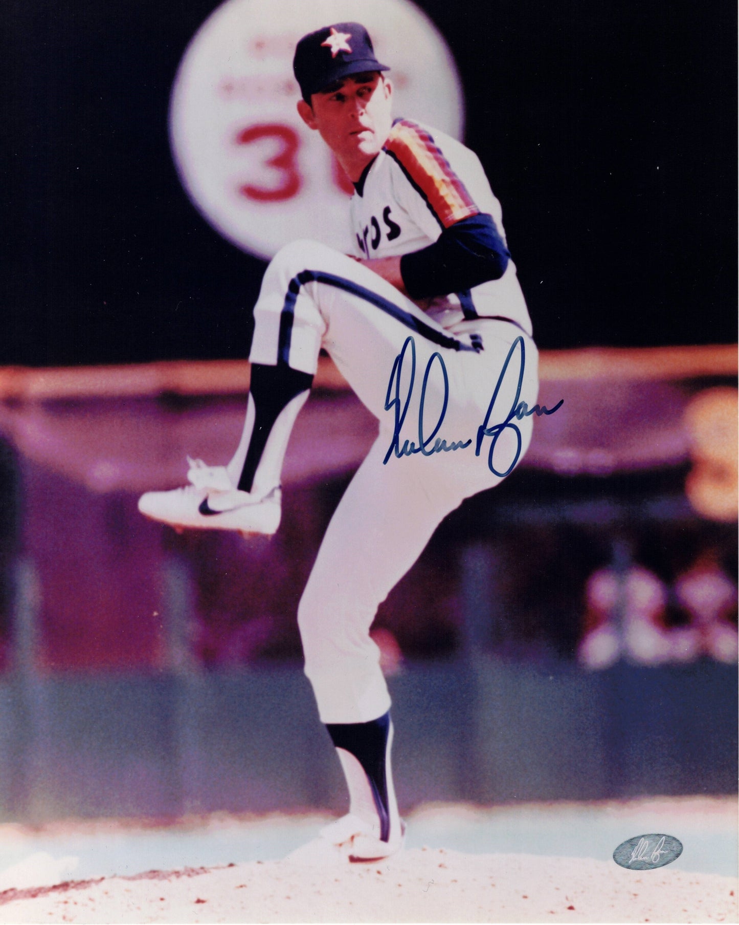 Nolan Ryan Autographed Hand Signed Houston Astros 8x10 Vertical Photo - Nolan Ryan Holo