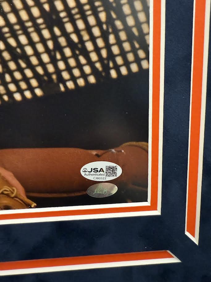 Nolan Ryan Autographed Hand Signed Custom Framed 16x20 Houston Astros Photo - JSA COA