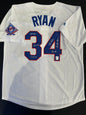 Nolan Ryan Autographed Hand Signed Custom Texas Rangers Jersey W/ Insc. - JSA LOA