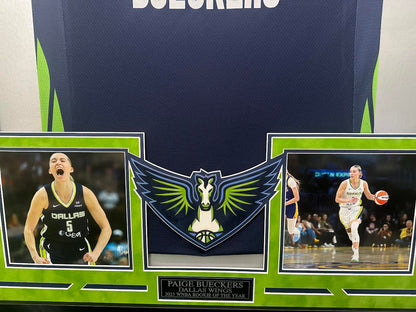 Paige Bueckers Autographed Hand Signed Custom Framed Dallas Wings Jersey - JSA COA