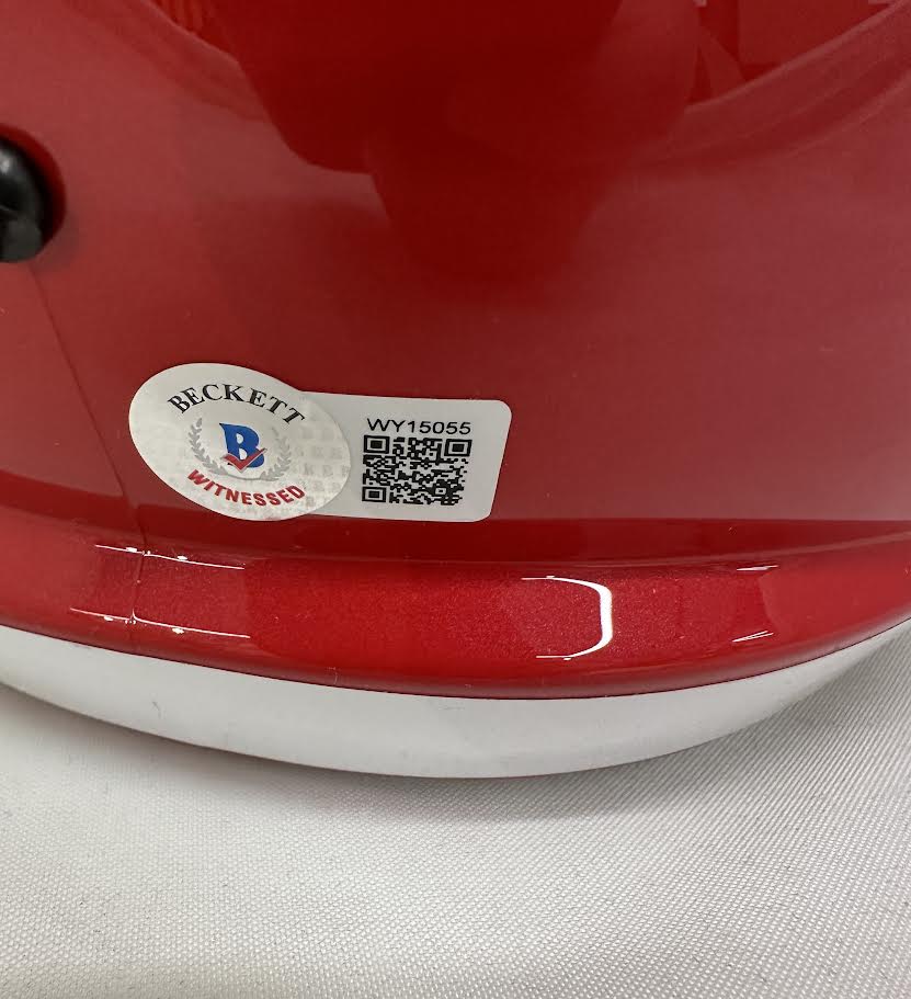 Patrick Mahomes Autographed Hand Signed Full Size Replica Kansas City Chiefs Helmet - Beckett COA