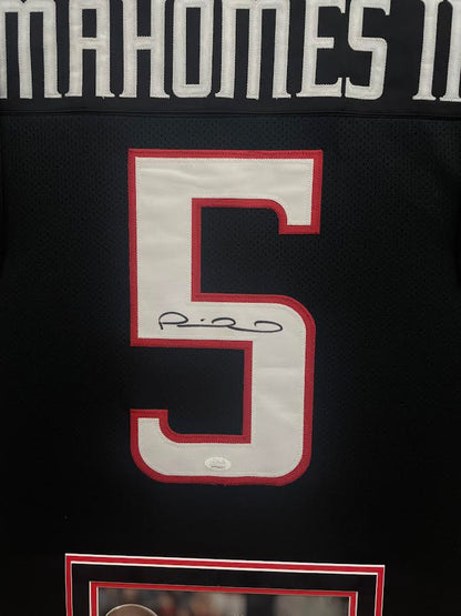 Patrick Mahomes Autographed Hand Signed Custom Framed Texas Tech Jersey - JSA COA