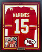 Patrick Mahomes Autographed Hand Signed Custom Framed Kansas City Chiefs Jersey - Beckett COA
