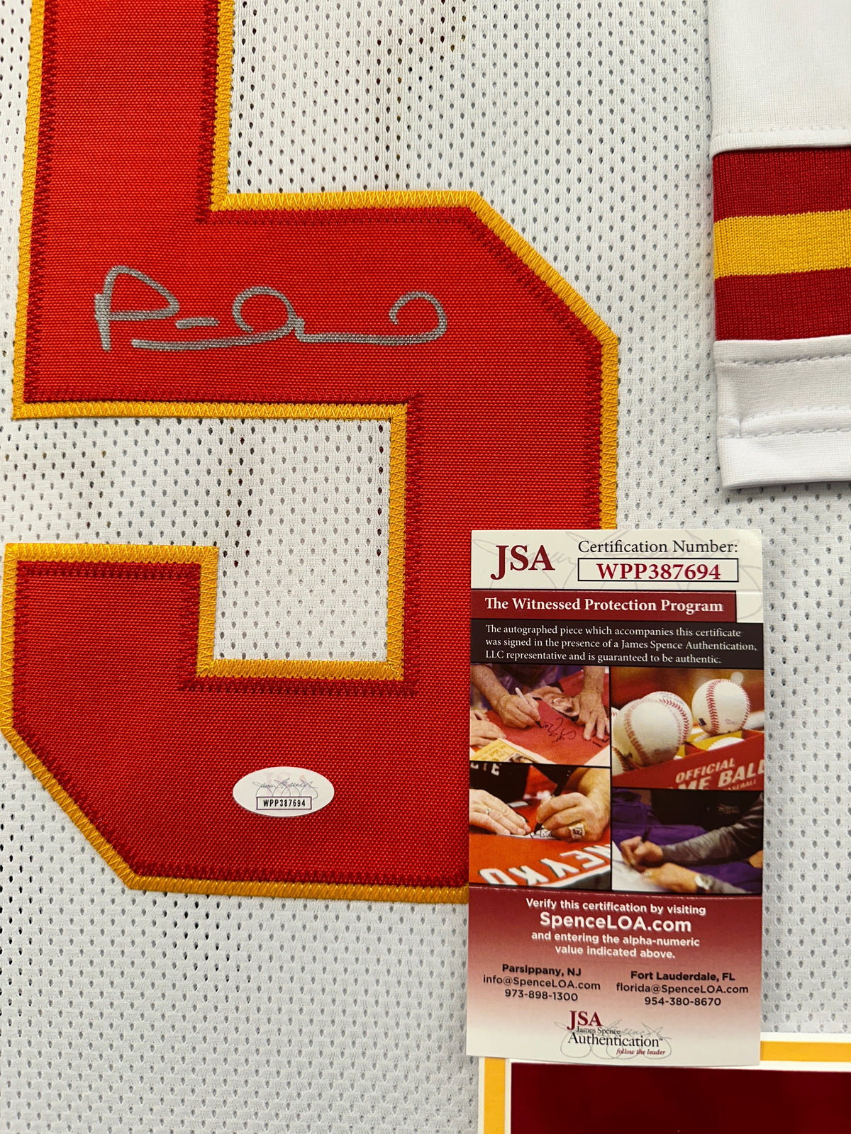 Patrick Mahomes Autographed Hand Signed Custom Framed Kansas City Chiefs Jersey - JSA COA