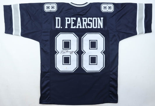 Drew Pearson Autographed Hand Signed Custom Dallas Cowboys Jersey - JSA COA