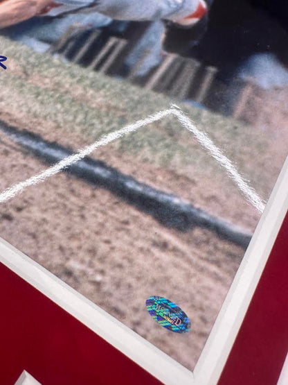 Pete Rose Autographed Hand Signed Custom Framed 16x20 Cincinnati Reds Photo - Mounted COA