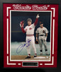 Pete Rose Autographed Hand Signed Custom Framed 16x20 Cincinnati Reds Photo - PSA COA