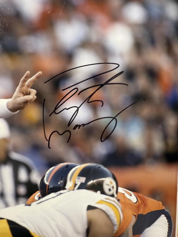 Peyton Manning Autographed Hand Signed Custom Framed 16x20 Denver Broncos Photo - JSA COA