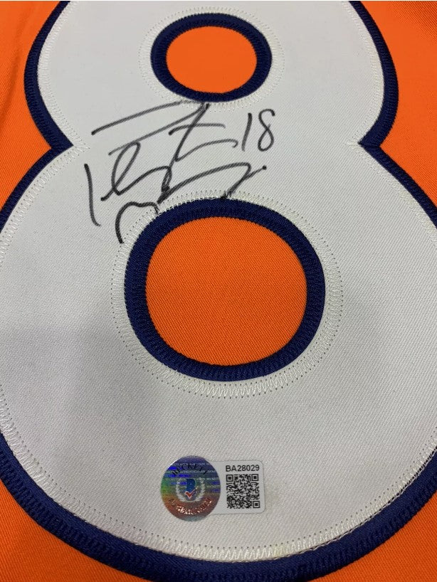 Peyton Manning Autographed Hand Signed Custom Denver Broncos Jersey - BAS COA