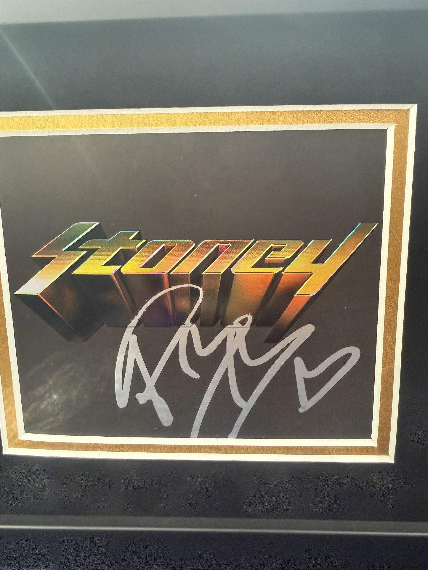 Post Malone Autographed Hand Signed Custom Framed Stoney CD - JSA COA