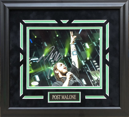 Post Malone Autographed Hand Signed Custom Framed 8x10 Photo - JSA COA