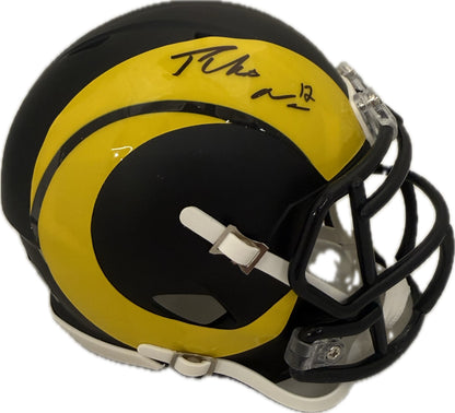 Puka Nacua Autographed Hand Signed Los Angeles Rams Mini Helmet - Fanatics COA