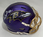 Ray Lewis Autographed Hand Signed Baltimore Ravens Mini Helmet - Beckett COA