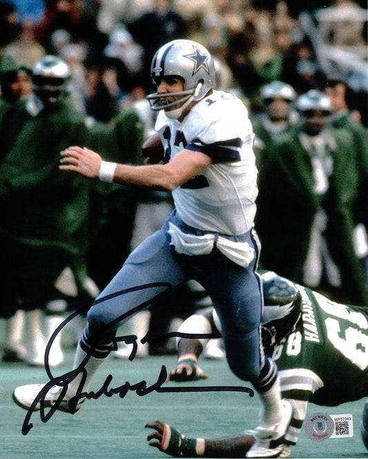 Roger Staubach Autographed Hand Signed Dallas Cowboys 8x10 Vertical Photo - Beckett COA