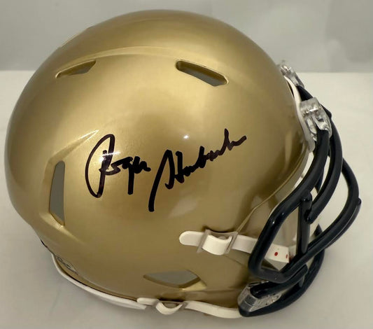 Roger Staubach Autographed Hand Signed Navy Mini Helmet - Beckett COA