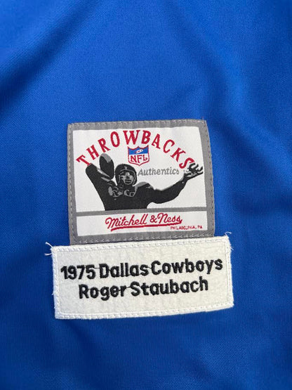 Roger Staubach Autographed Hand Signed Mitchell & Ness Throwback Dallas Cowboys Jersey - JSA COA