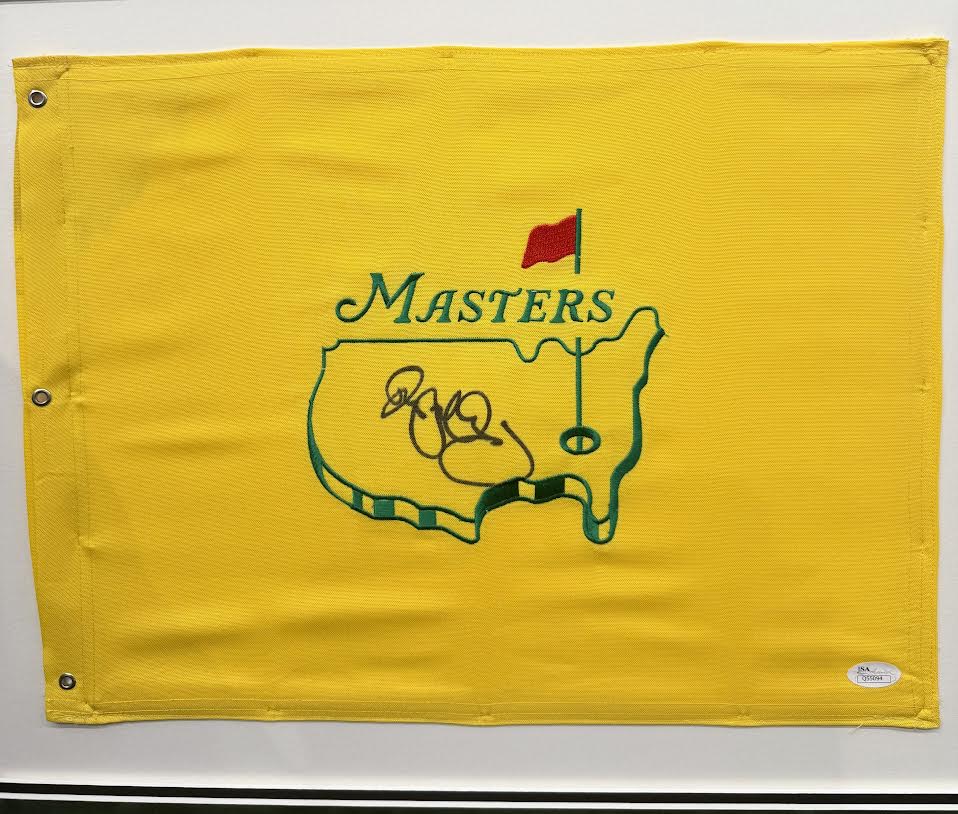 Rory McIlroy Autographed Hand Signed Custom Framed Masters Flag - JSA COA