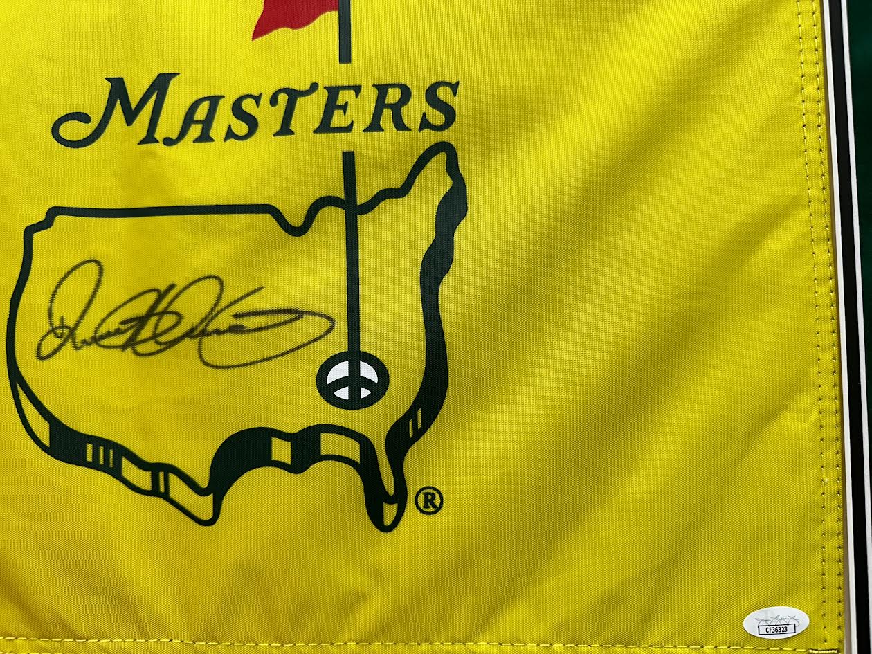 Rory McIlroy Autographed Hand Signed Custom Framed Masters Flag - JSA COA