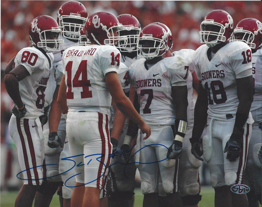 Sam Bradford Autographed Hand Signed Horizontal 8x10 Oklahoma Photo