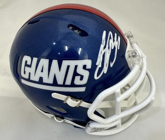 Saquan Barkley Autographed Hand Signed Giants Mini Helmet - Beckett COA