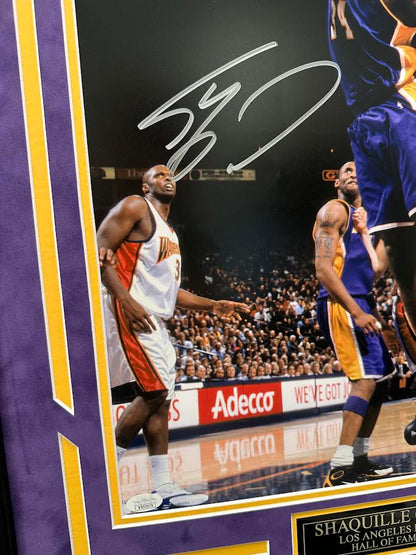 Shaquille O'Neal Autographed Hand Signed Custom Framed 16x20 Los Angeles Lakers Photo - JSA COA