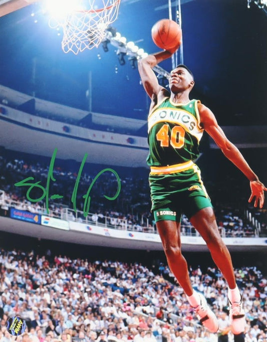 Shawn Kemp Autographed Hand Signed 8x10 Seattle Supersonics Photo - AWM COA