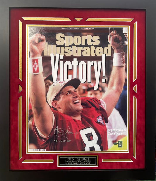 Steve Young Autographed Hand Signed Custom Framed 16x20 San Francisco 49ers Photo W/ Inscription - Steve Young Hologram