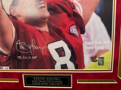 Steve Young Autographed Hand Signed Custom Framed 16x20 San Francisco 49ers Photo W/ Inscription - Steve Young Hologram