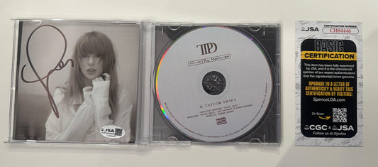 Taylor Swift Autographed Hand Signed Tortured Poets Department CD - JSA COA