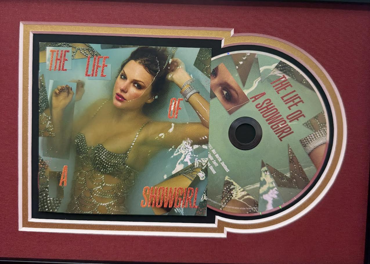 Taylor Swift Autographed Hand Signed Custom Framed Life of a Showgirl CD Insert - JSA COA