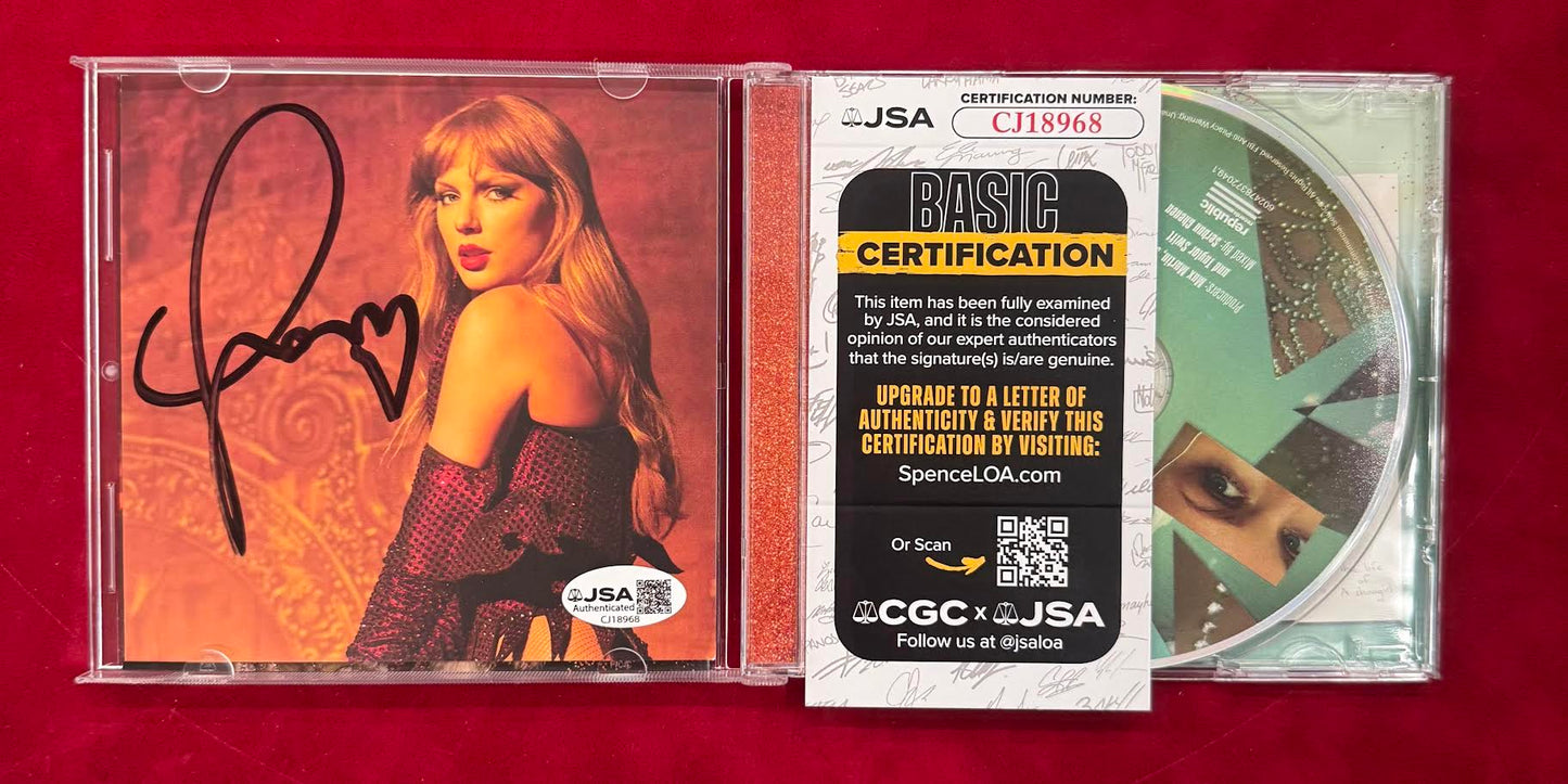 Taylor Swift Autographed Hand Signed The Life of a Showgirl CD Insert - JSA COA