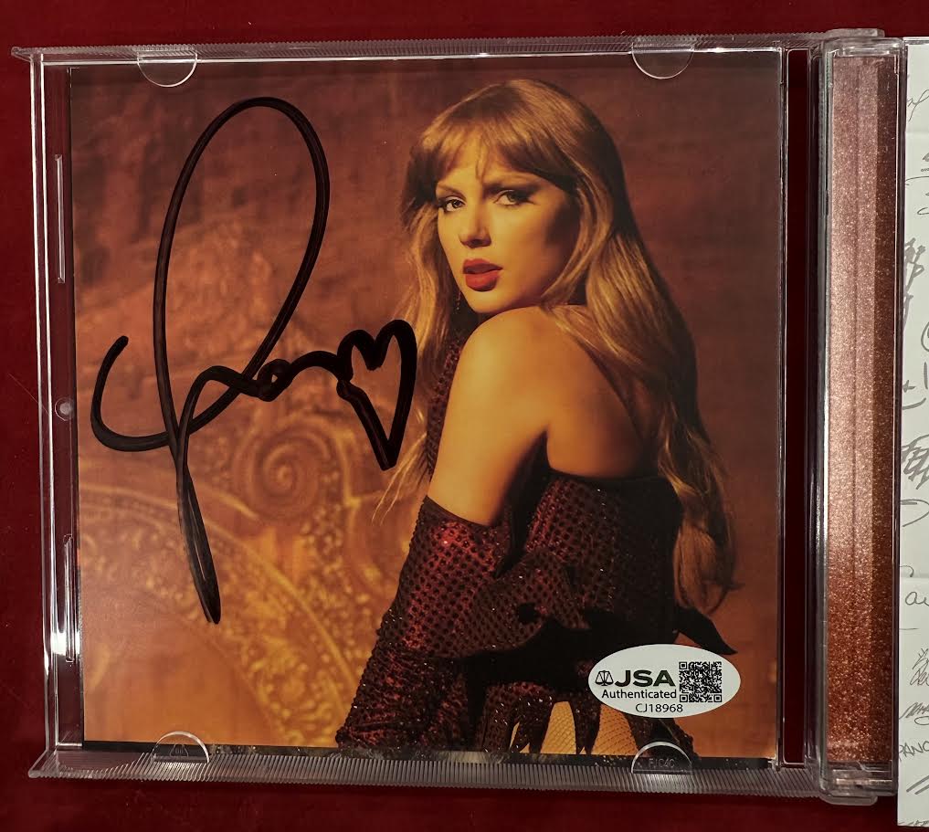 Taylor Swift Autographed Hand Signed The Life of a Showgirl CD Insert - JSA COA