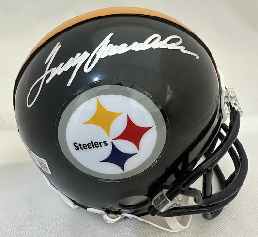 Terry Bradshaw Autographed Hand Signed Steelers Mini Helmet - Beckett COA