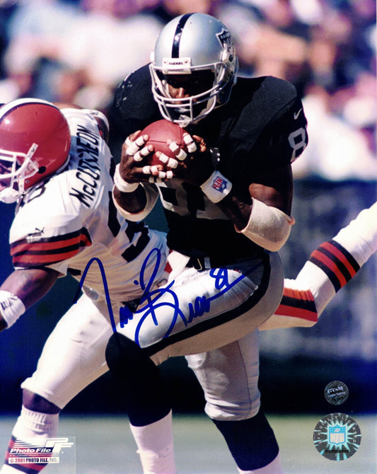 Tim Brown Autographed Hand Signed 8x10 Oaklad Raiders Photo