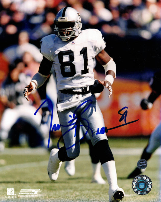 Tim Brown Autographed Hand Signed 8x10 Oakland Raiders Photo - GTSM COA