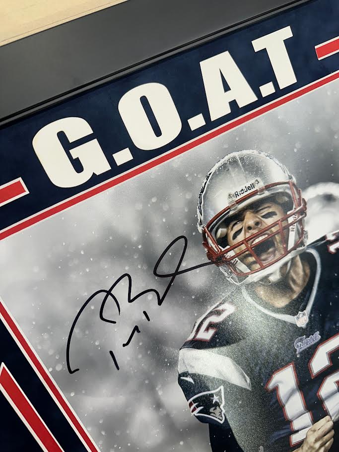 Tom Brady Autographed Hand Signed Custom Framed 16x20 New England Patriots Photo - Fanatics COA