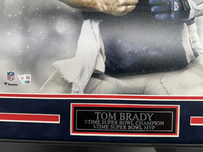 Tom Brady Autographed Hand Signed Custom Framed 16x20 New England Patriots Photo - Fanatics COA