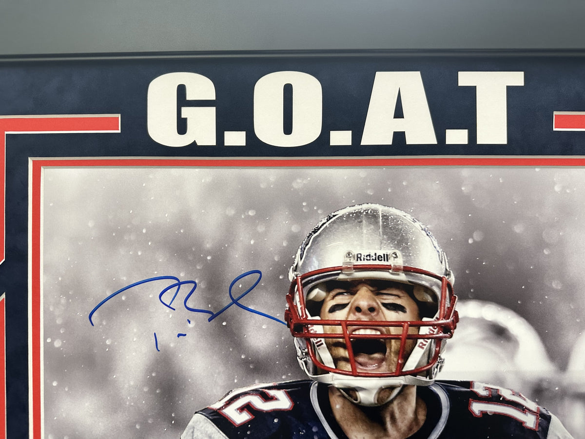 Tom Brady Autographed Hand Signed Custom Framed 16x20 New England Patriots Photo - Fanatics COA