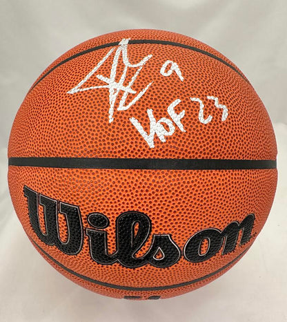Tony Parker Autographed Hand Signed Basketball W/ Insc. - Beckett COA